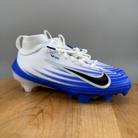Nike Zoom Air Vapor Pro 1 Men’s Size 8 Football Cleats White Blue FB3298-101 NEW - Picture 1 of 9